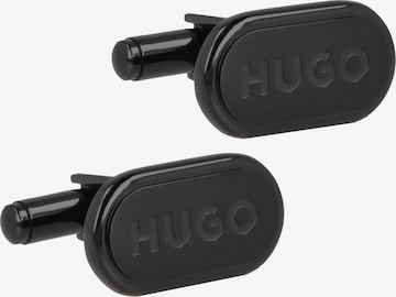 HUGO Red Manschettenknöpfe 'E-Classic' in Schwarz: predná strana