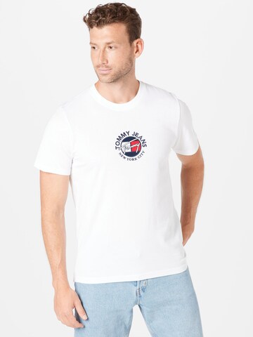 Tommy Jeans T-Shirt 'Timeless' in Weiß: predná strana