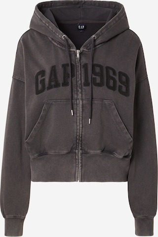 GAP Sweatjacke in Schwarz: Vorderseite