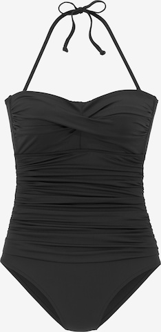 LASCANA Swimsuit in Black: front