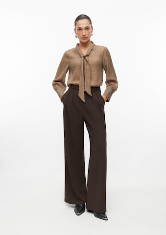 Wide Leg Pantalon à pince s.Oliver en marron