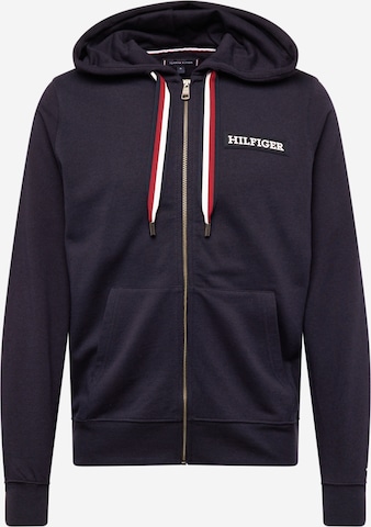 TOMMY HILFIGER Zip-Up Hoodie in Blue: front