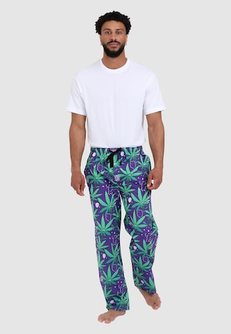 Lousy Livin Pajama Pants 'Weedy' in Purple: front