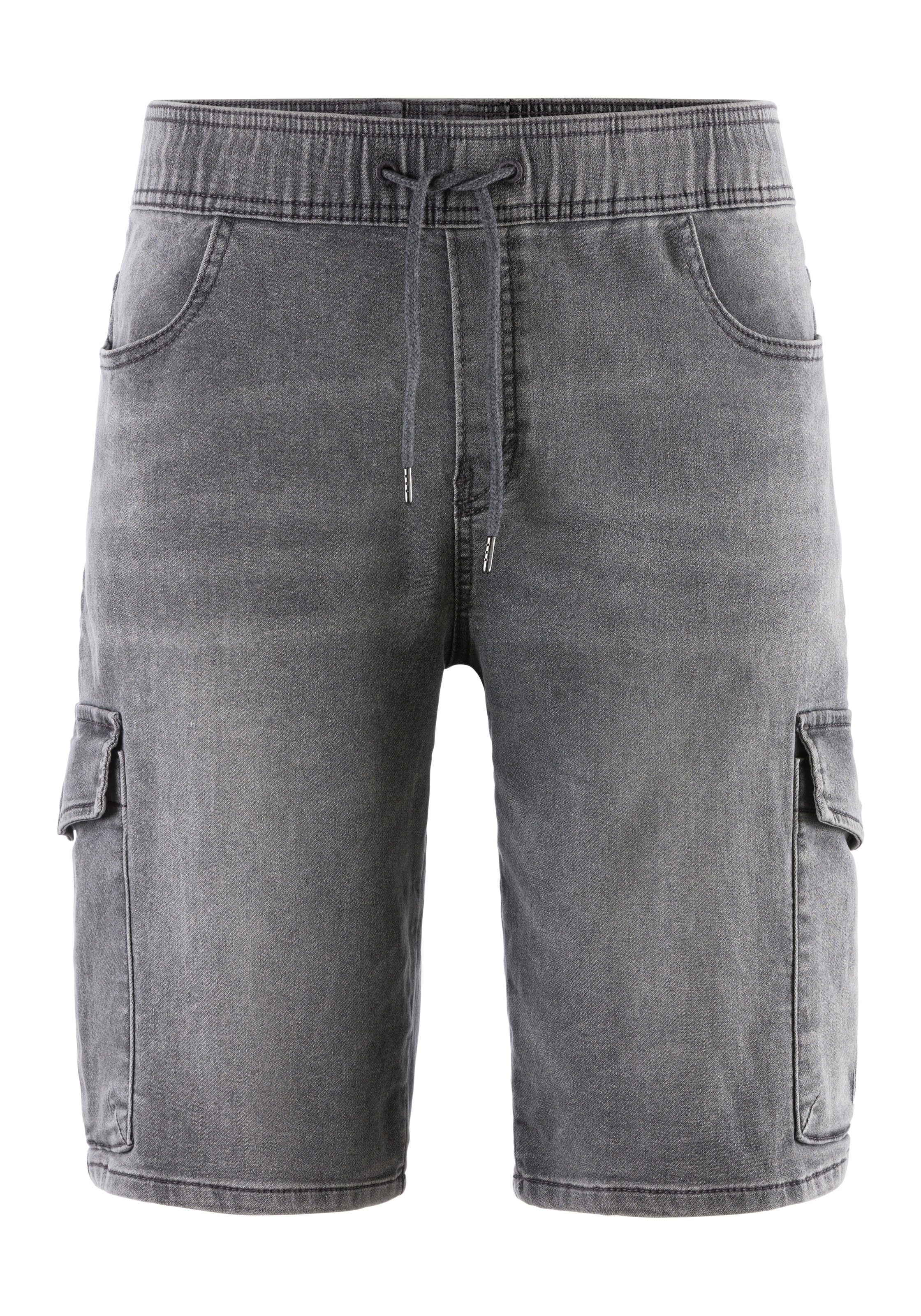 JOHN DEVIN Cargo Jeans in Grey: front
