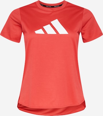 ADIDAS PERFORMANCE - Camiseta funcional en rojo: frente
