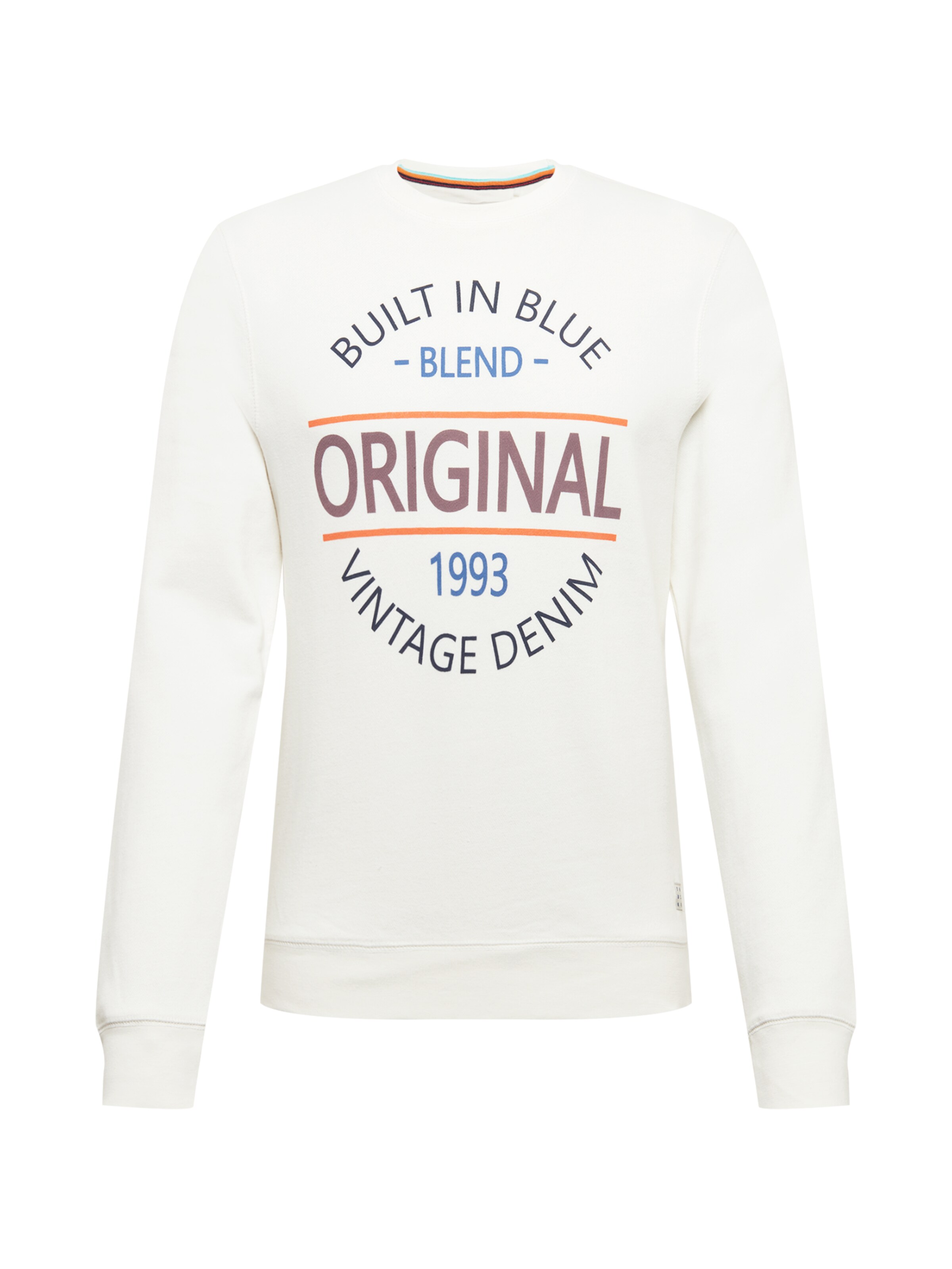 Sweat-shirt BLEND en blanc : devant