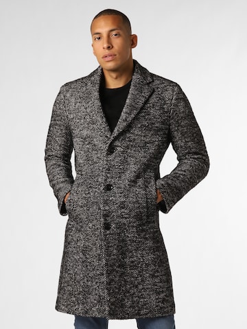 STRELLSON Between-Seasons Coat 'Adriano' in Black: front