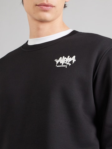 Bluză de molton de la ALPHA INDUSTRIES pe negru