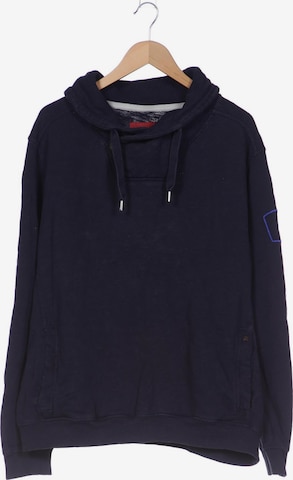 EDC BY ESPRIT Sweatshirt & Zip-Up Hoodie in XXL in Blue: front