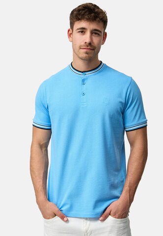 T-Shirt INDICODE JEANS en bleu : devant