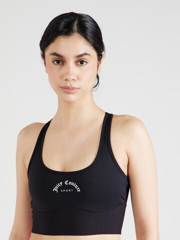 Juicy Couture Sport Bustier Biustonosz sportowy w kolorze czarny: przód