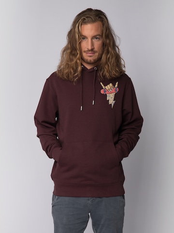 Sweat-shirt 'Skateboard' Watapparel en rouge : devant