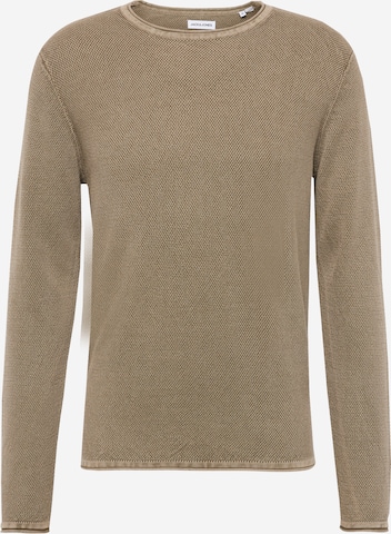 JACK & JONES Sweater 'DEAN' in Brown: front