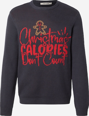 Only & Sons Neulepaita 'ONSX-MAX' värissä sininen: etupuoli