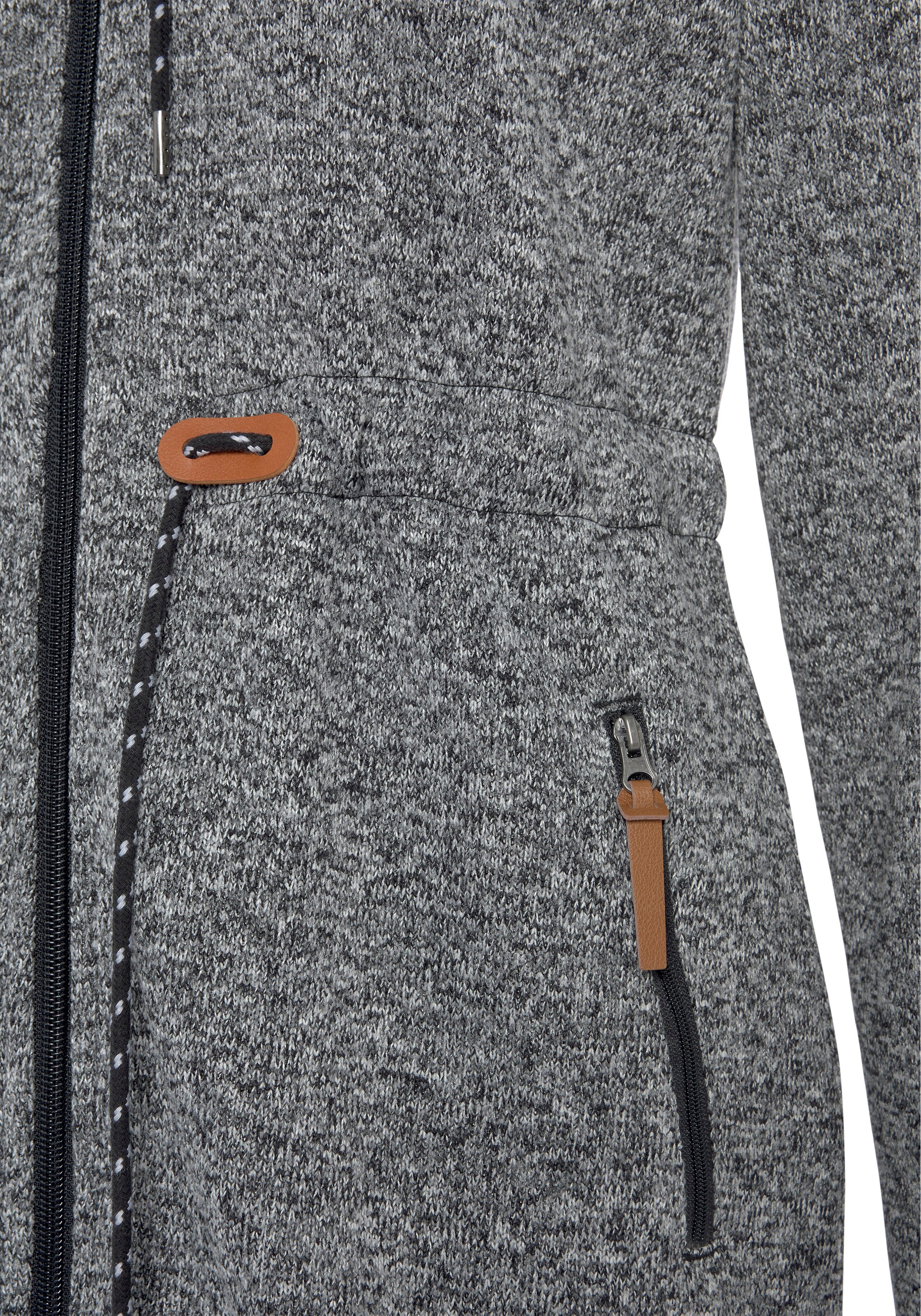 LASCANA Fleece Jacket in Grey