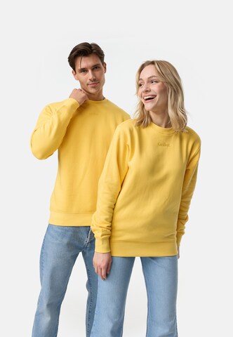 smiler. Sweatshirt dude. in Gelb: Vorderseite