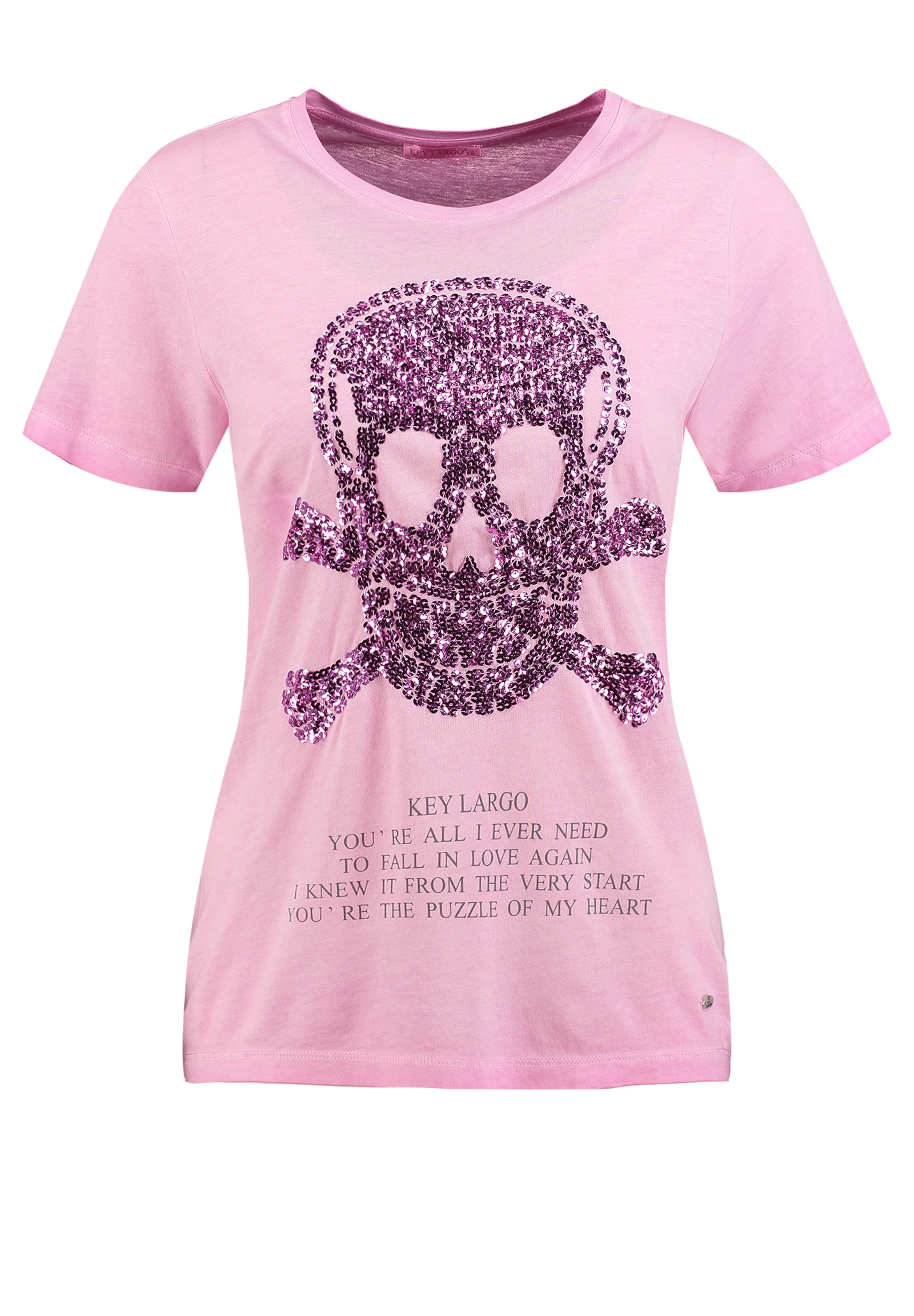 Key Largo Shirt 'Bone' in Pink: front