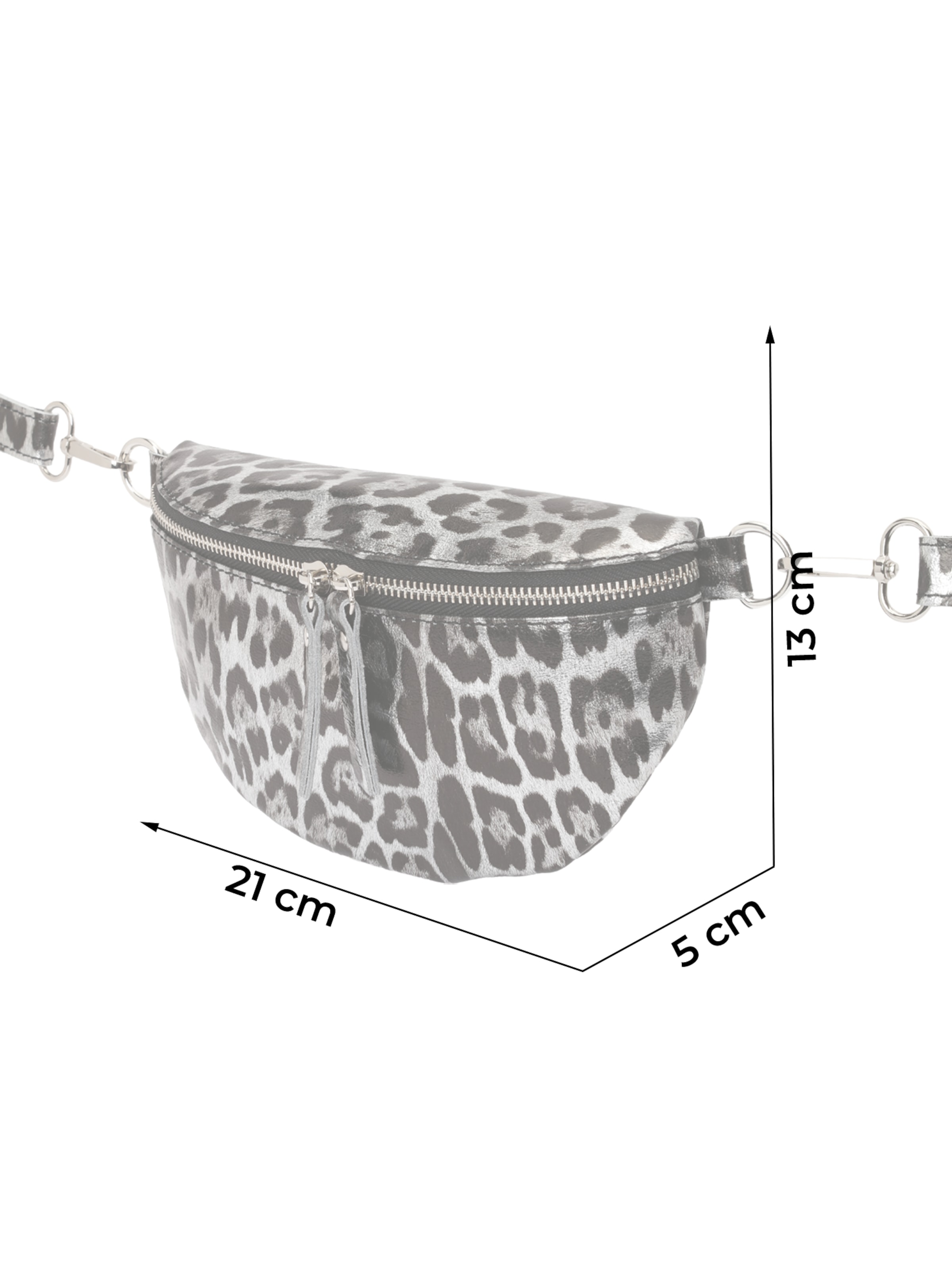 Zwillingsherz Torbica za okrog pasu | srebrna barva
