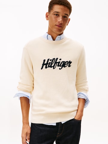TOMMY HILFIGER Pulóver - bézs: elől
