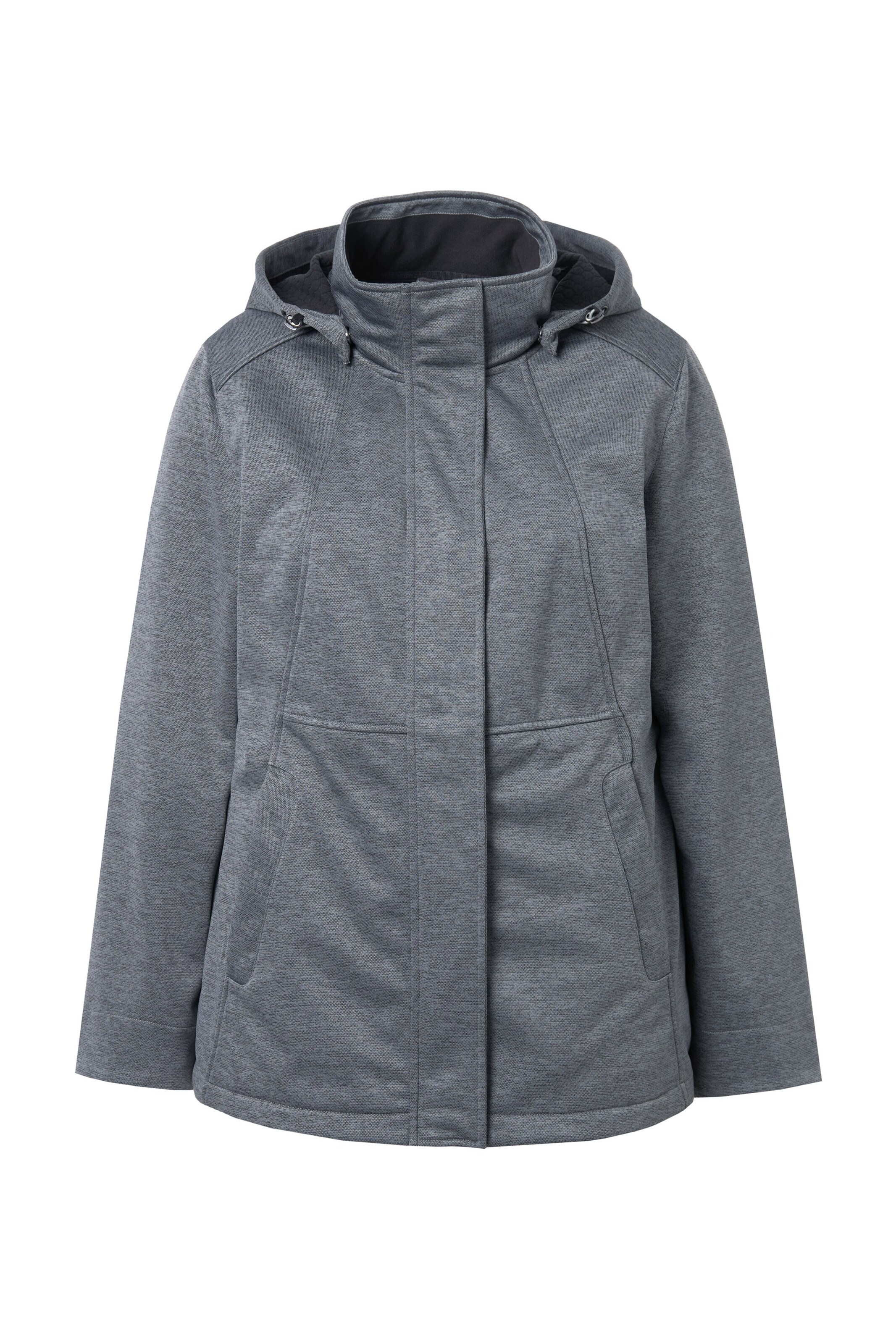 Ulla Popken Functionele jas in Grijs: voorkant