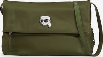 Karl Lagerfeld - Mala de ombro 'Ikonik 2.0' em verde: frente