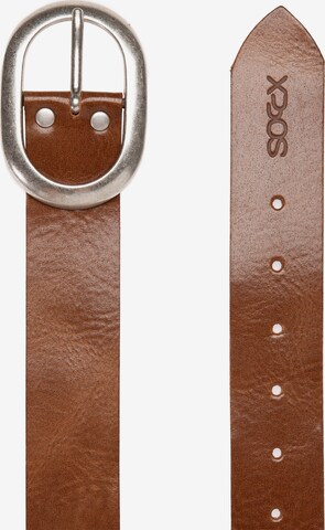 Soccx Gürtel aus Leder mit Glanz-Finish in Braun