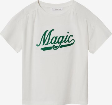 MANGO KIDS Shirt 'MAGIC' in White: front