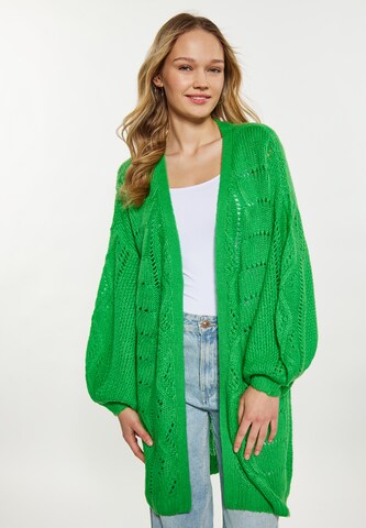 MYMO Knit Cardigan in Green: front