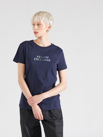 T-shirt ARMANI EXCHANGE en bleu : devant