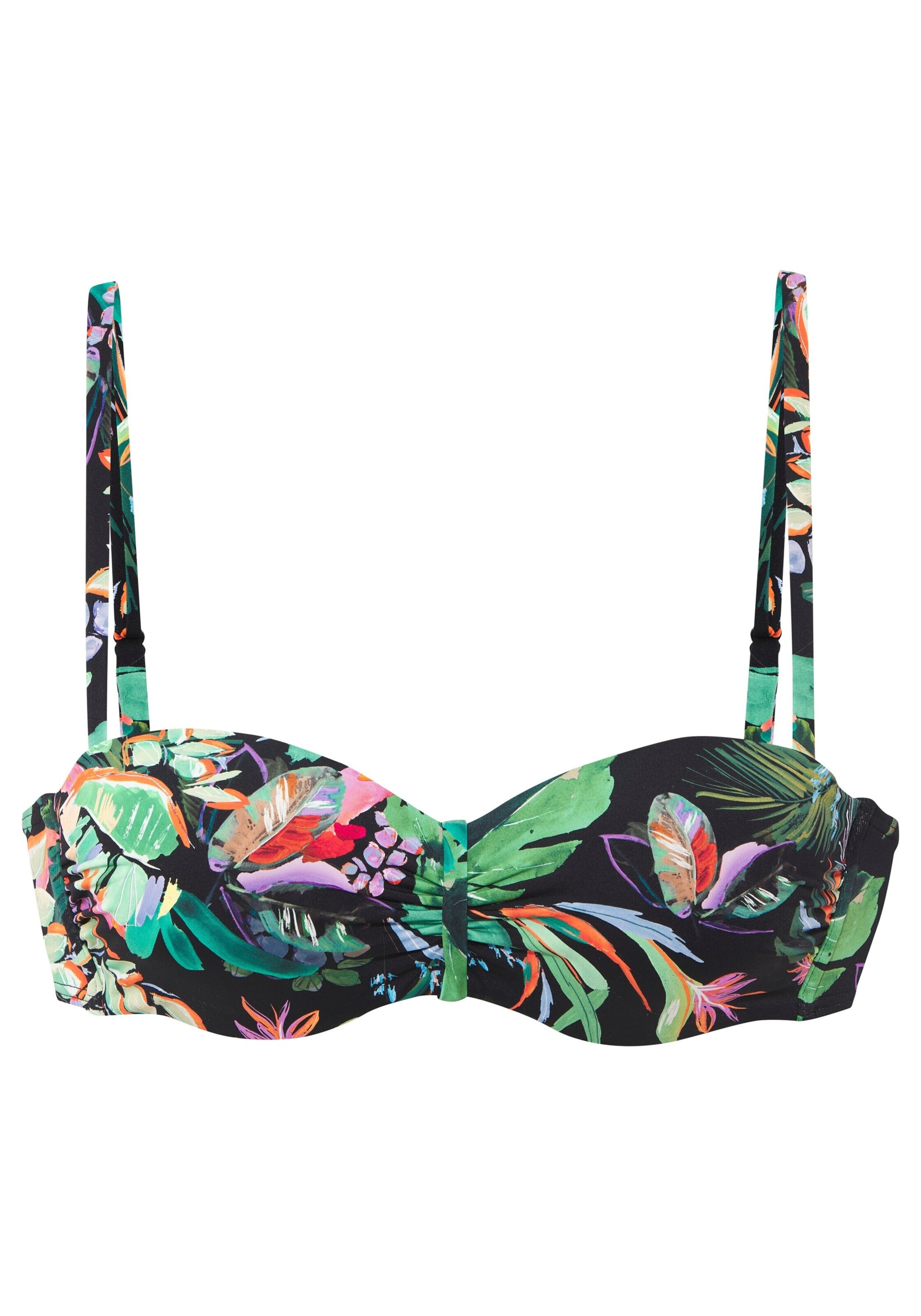 VENICE BEACH - Bandeau Top de bikini en negro: frente