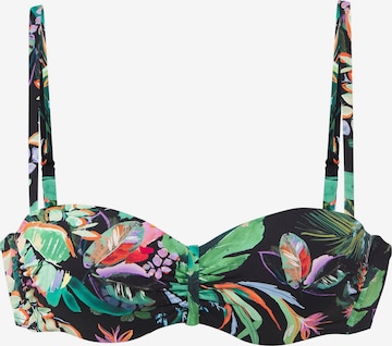 VENICE BEACH Bandeau Bikinitoppi värissä musta: etupuoli