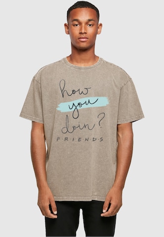 ABSOLUTE CULT Shirt 'Friends - How You Doin Handwriting' in Green: front