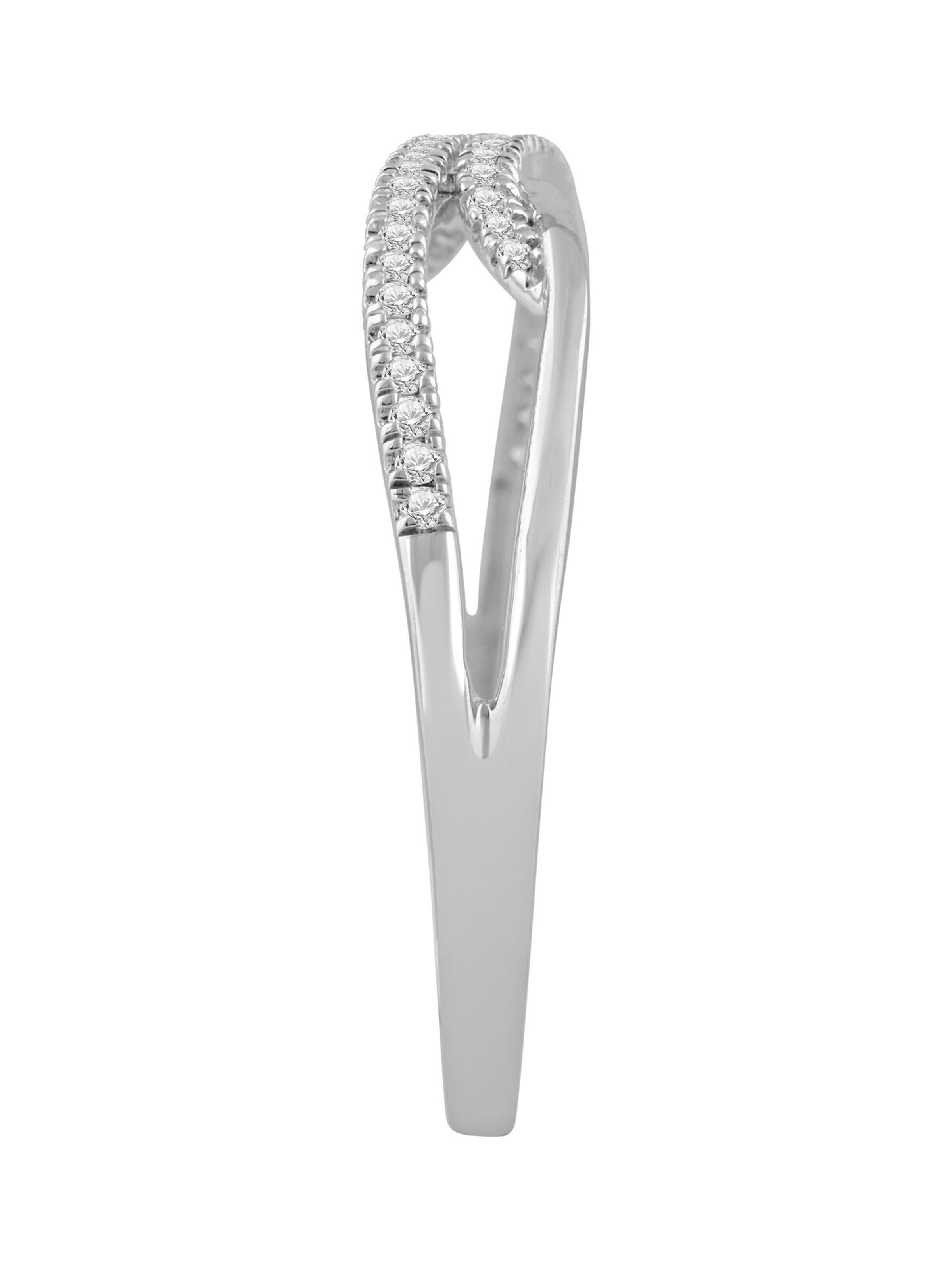 Diamant Exquis Ring 'Ring aus 375 Weißgold mit Diamant' in Silver