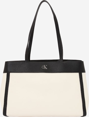 balta Calvin Klein Pirkinių krepšys: priekis