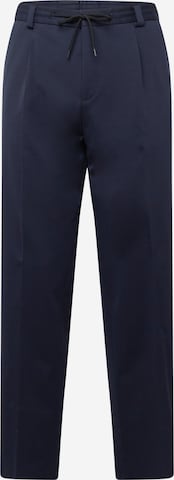 HUGO Red - regular Pantalón plisado 'Teagan' en azul: frente