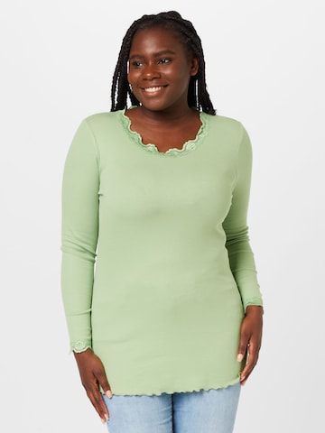 Fransa Curve Shirt in Green: front