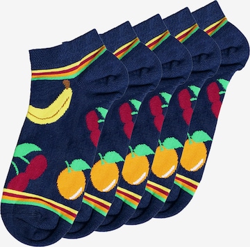 Chaussettes UNABUX en bleu : devant