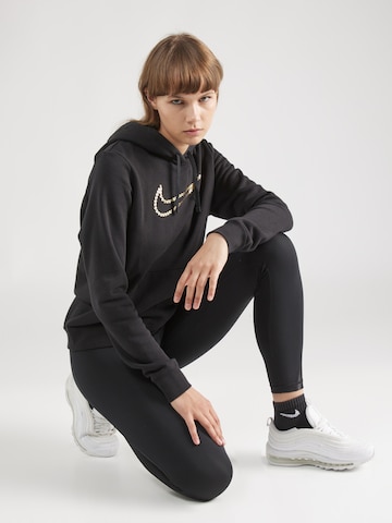 Nike Sportswear Tréning póló 'CLB FLC SHINE' - fekete
