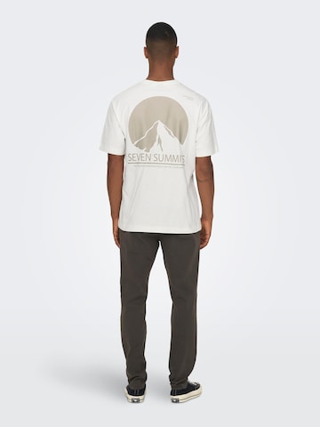 T-Shirt 'THOMAS' Only & Sons en blanc