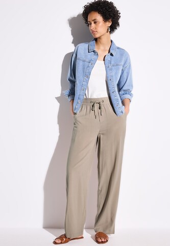 STREET ONE Wide Leg Hose in Beige