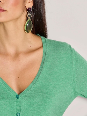 MADELEINE Gebreid vest in Groen