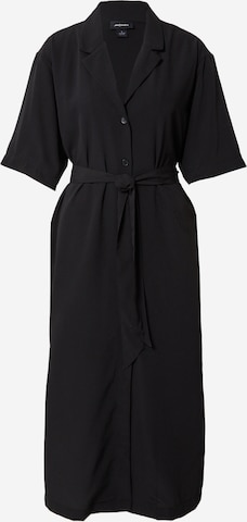 Monki - Vestido camisero en negro: frente