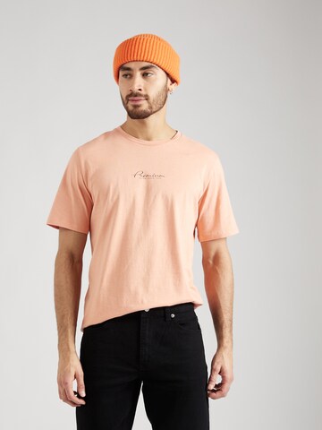 T-Shirt 'BLABOOSTER' JACK & JONES en orange : devant