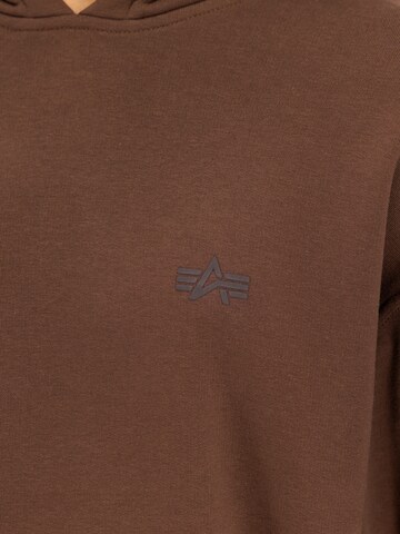 ALPHA INDUSTRIES Sweatshirt 'DTM ML' in Braun: Vorderseite