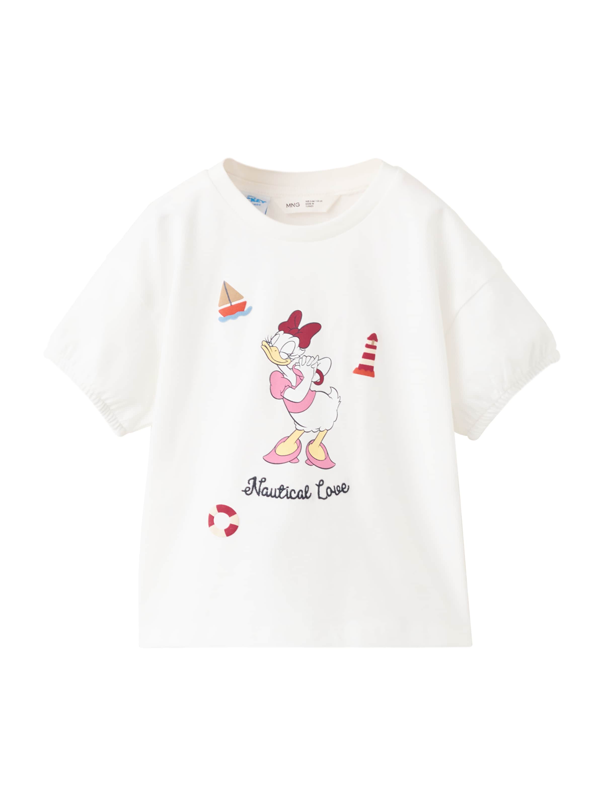 MANGO KIDS Tričko 'PDLOVE' - Biela: predná strana