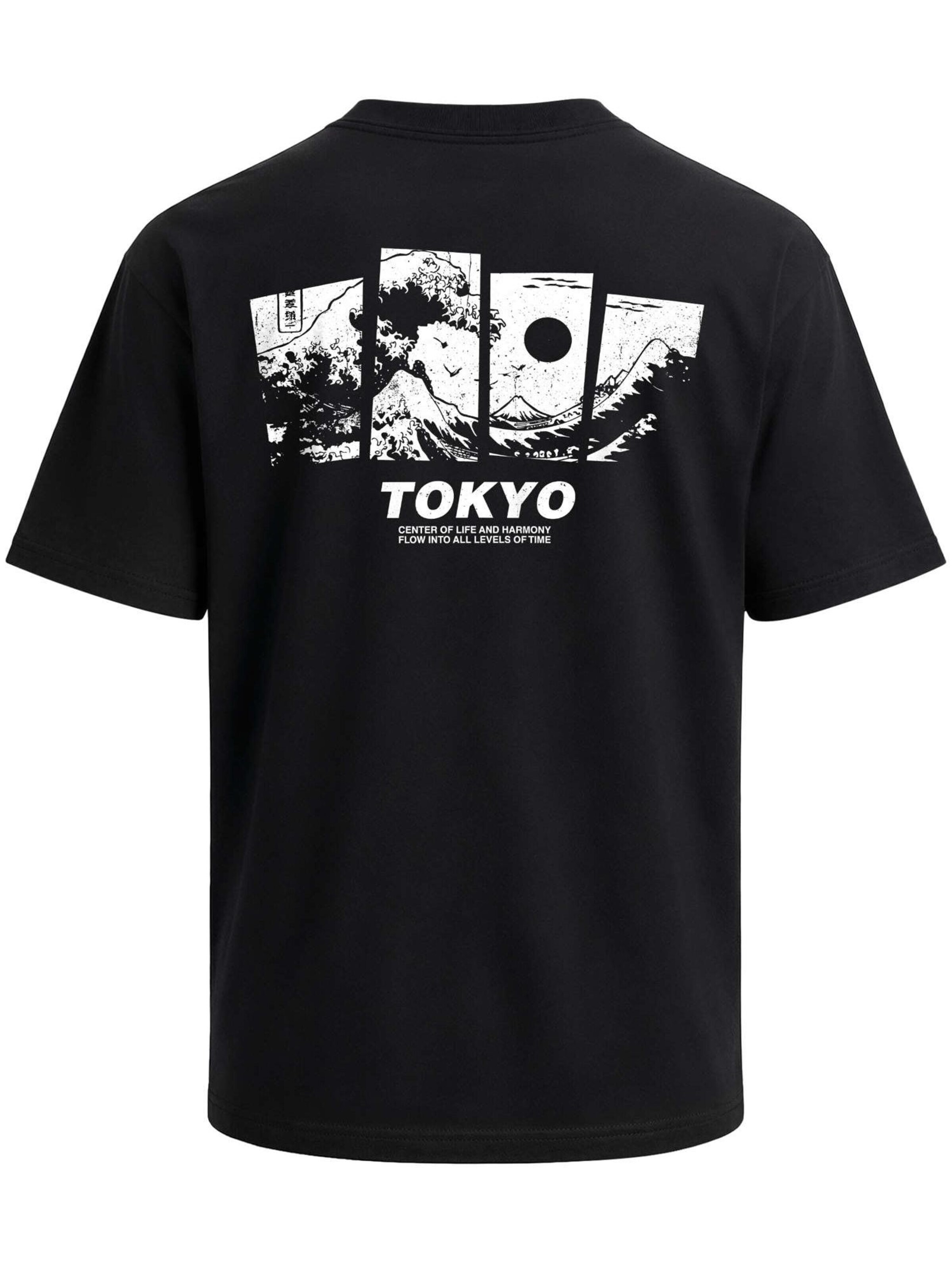 Neverless Shirt 'Tokyo Wave' in Black