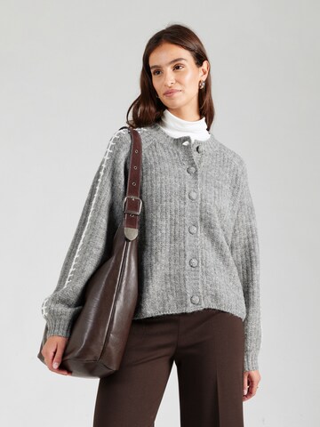 YAS Knit Cardigan 'YASOLLY' in Grey: front