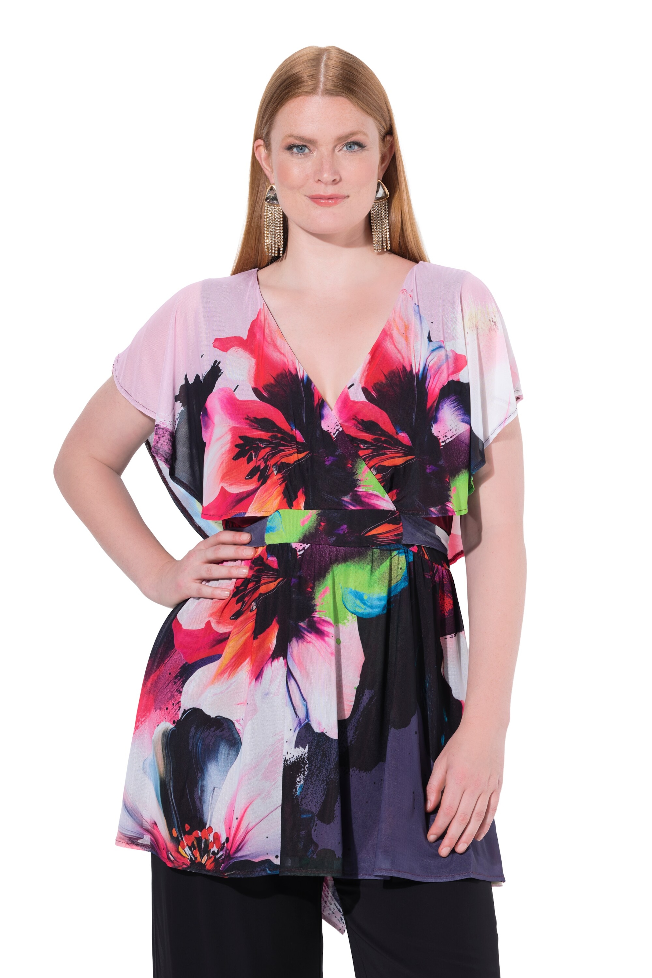 Ulla Popken Tuniek in Gemengde kleuren: voorkant