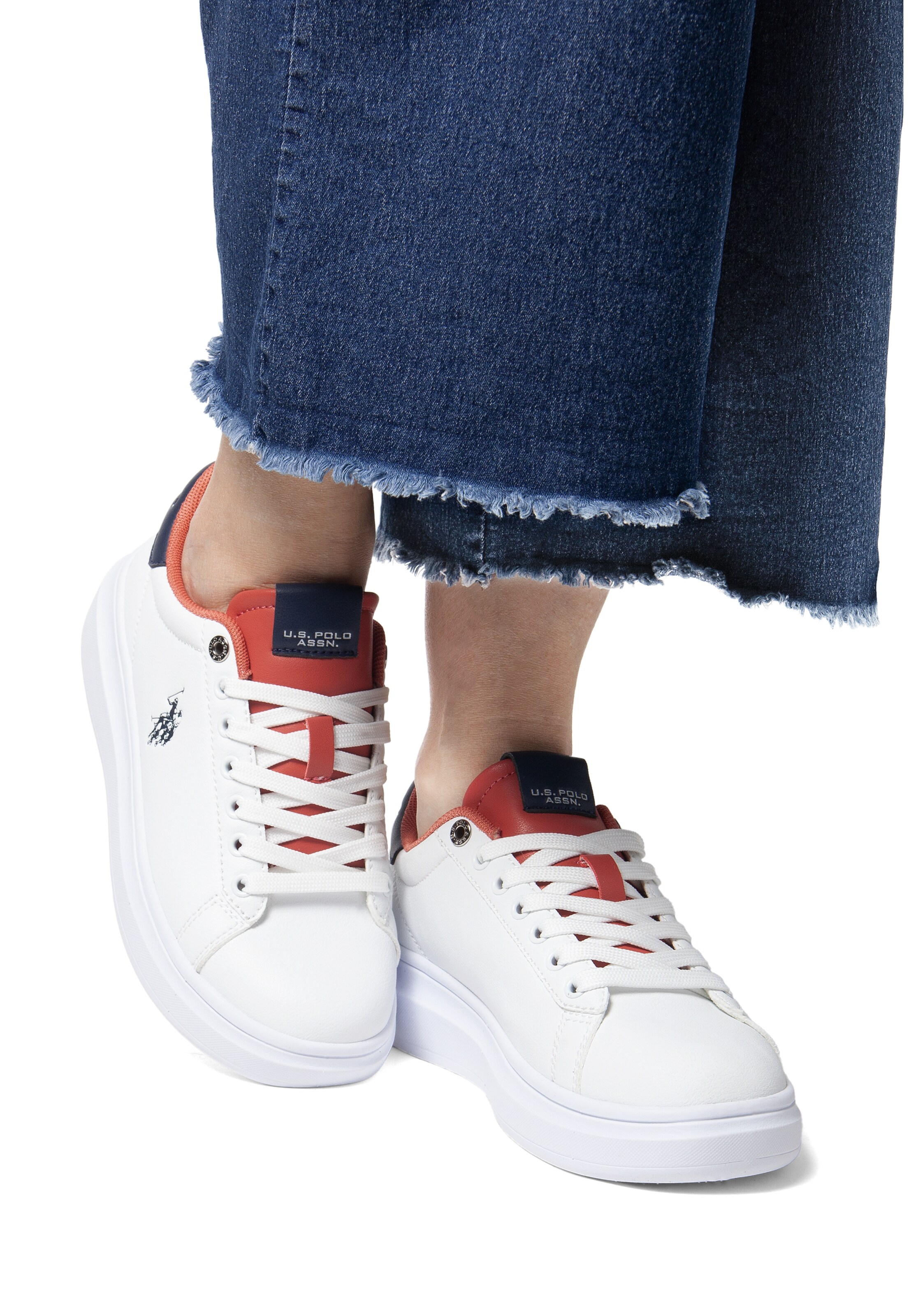 Sneaker bassa di U.S. POLO ASSN. in bianco: frontale