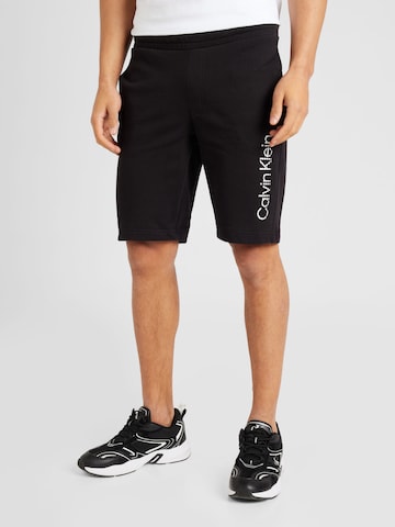 Calvin Klein Normální Kalhoty 'Degrade' – černá: přední strana